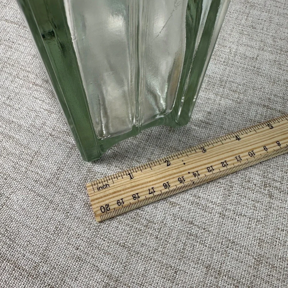 Vintage West German Glass Block Vase | Large 9